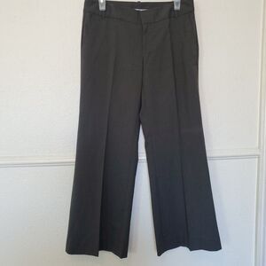 GAP The Trouser Womens Sz 4 Flare Leg Gray Wool‎ Blend Pants Stretch Career Work
